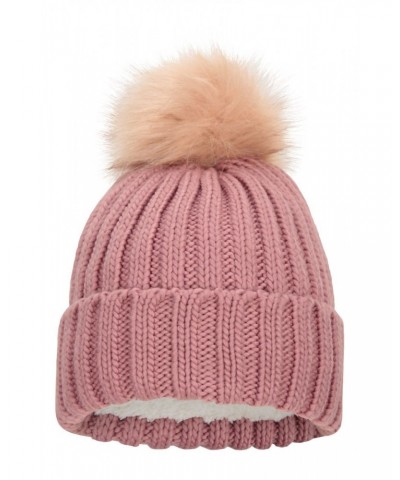 Geneva Sherpa Lined Womens Thermal Beanie Pink $15.51 Accessories