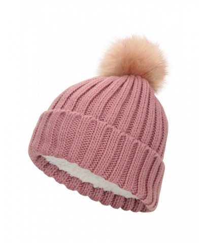 Geneva Sherpa Lined Womens Thermal Beanie Pink $15.51 Accessories