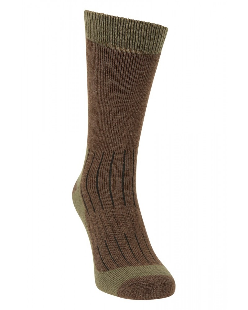 Explorer Mens Merino Mid-Calf Socks Light Khaki $17.09 Accessories