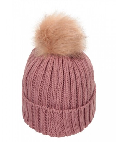 Geneva Sherpa Lined Womens Thermal Beanie Pink $15.51 Accessories