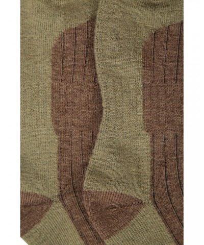 Explorer Mens Merino Mid-Calf Socks Light Khaki $17.09 Accessories