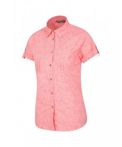 Coconut Womens Short Sleeve Shirt Coral $14.99 Tops