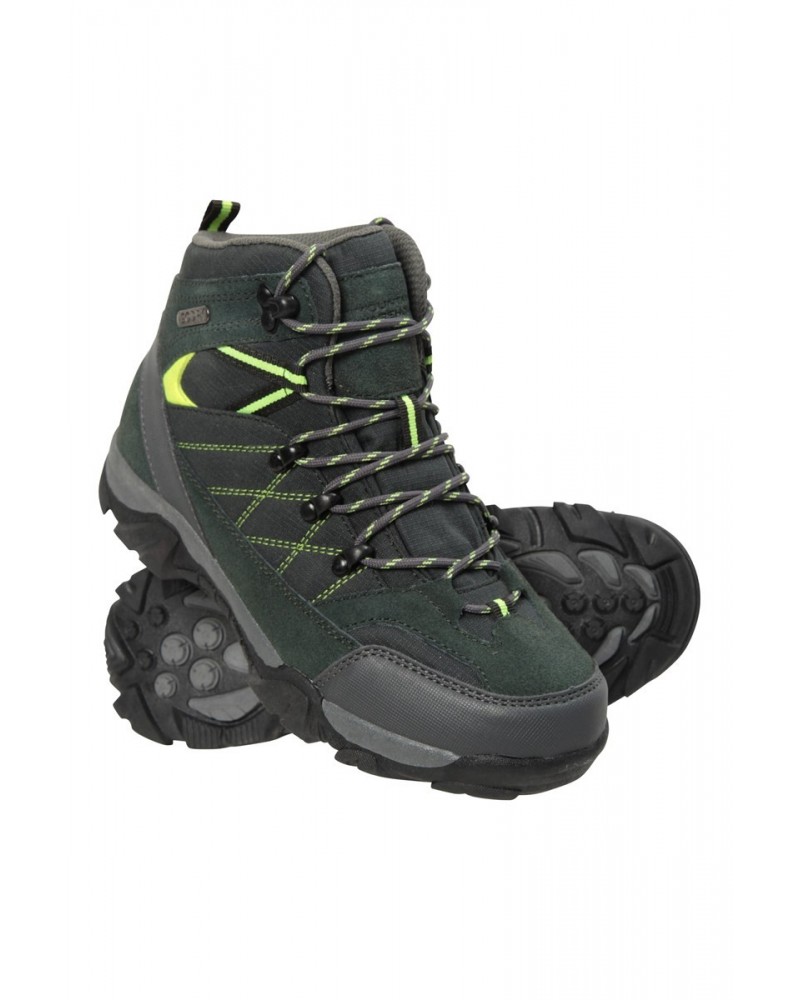 Trail Kids Waterproof Hiking Boots Lime $31.20 Footwear