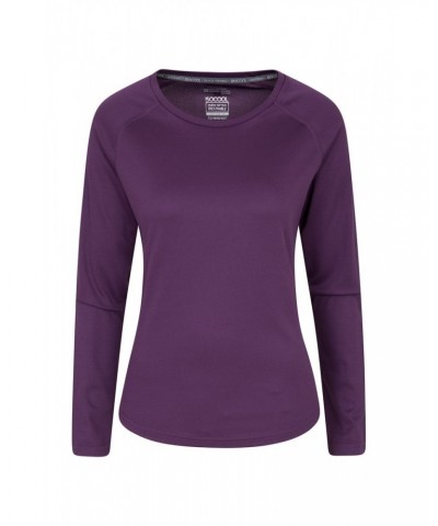 Endurance Womens Long Sleeve Top Purple $16.19 Active