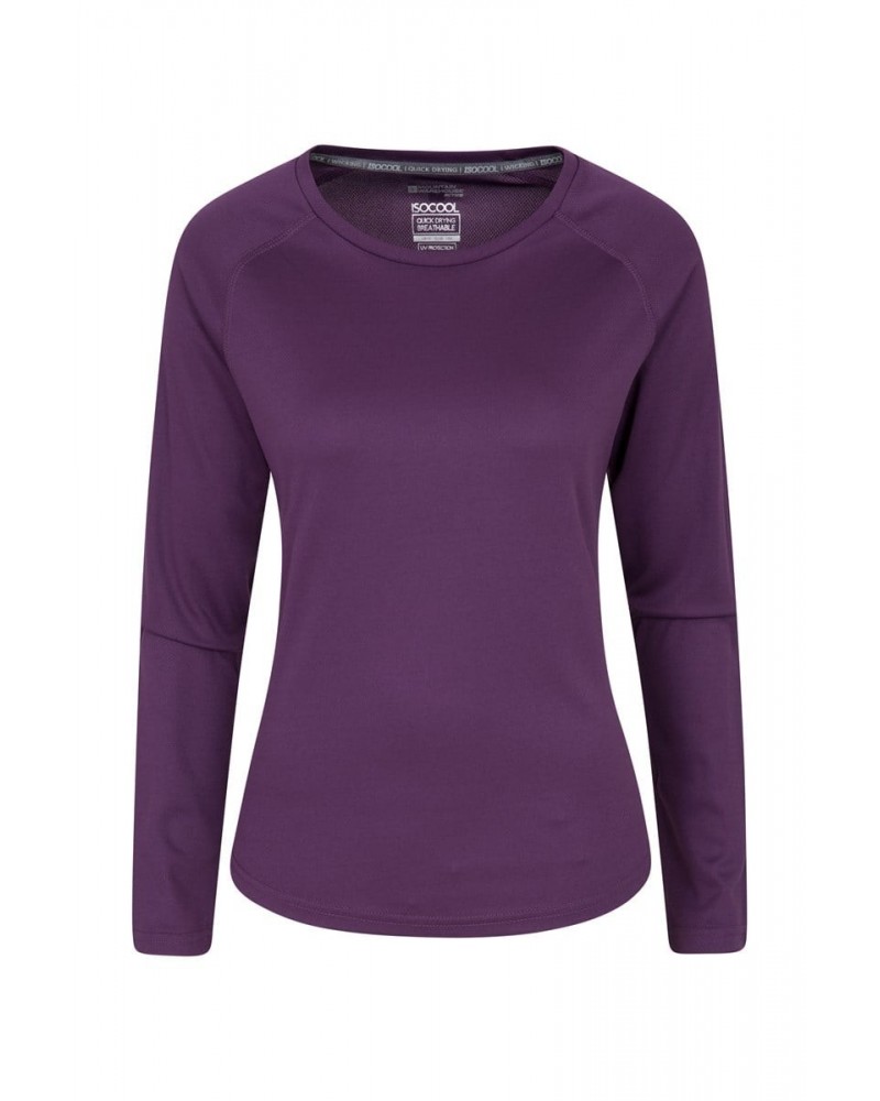 Endurance Womens Long Sleeve Top Purple $16.19 Active