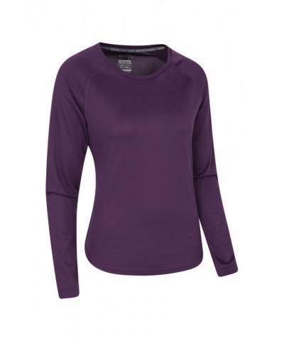 Endurance Womens Long Sleeve Top Purple $16.19 Active