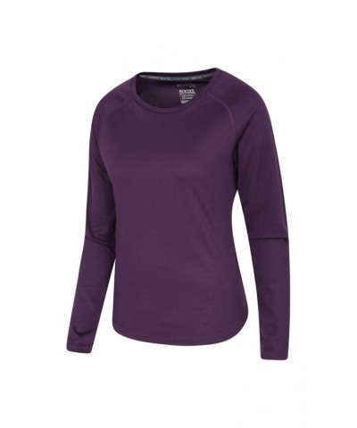 Endurance Womens Long Sleeve Top Purple $16.19 Active