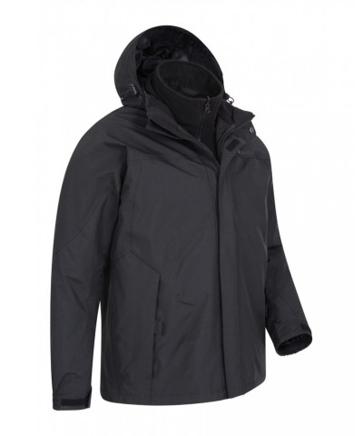 Storm Mens 3 in 1 Waterproof Jacket Jet Black $32.30 Jackets