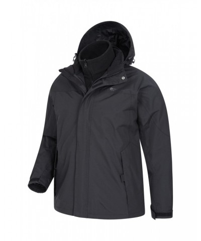 Storm Mens 3 in 1 Waterproof Jacket Jet Black $32.30 Jackets