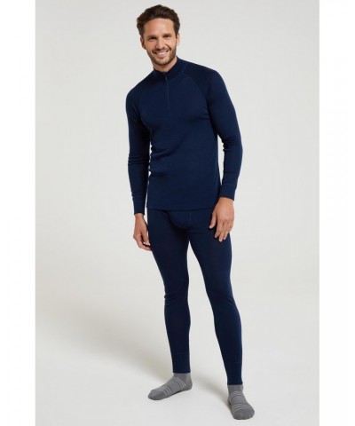 Merino II Mens Zip Neck Base Layer Top Navy $18.00 Thermals