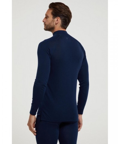 Merino II Mens Zip Neck Base Layer Top Navy $18.00 Thermals