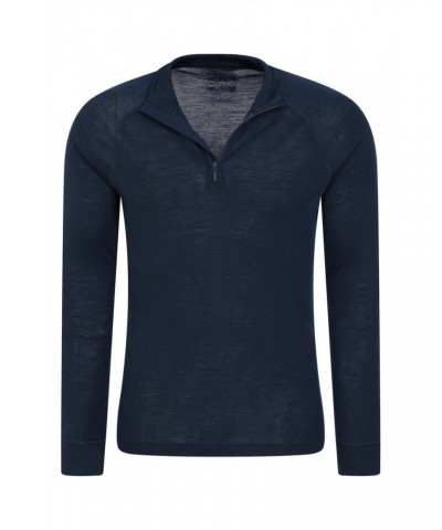 Merino II Mens Zip Neck Base Layer Top Navy $18.00 Thermals