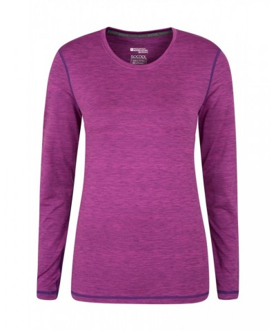 Panna Womens Long Sleeved Top Purple $15.33 Active