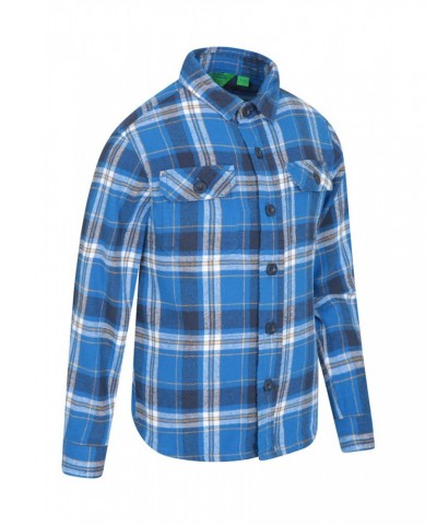 Flannel Kids Check Shirt Cobalt $11.59 Tops