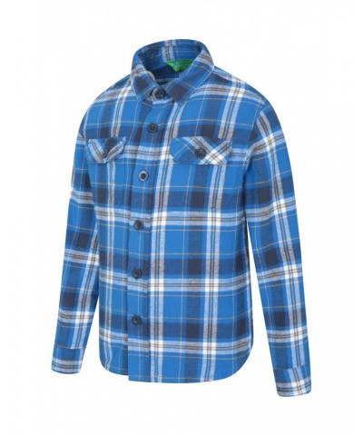 Flannel Kids Check Shirt Cobalt $11.59 Tops