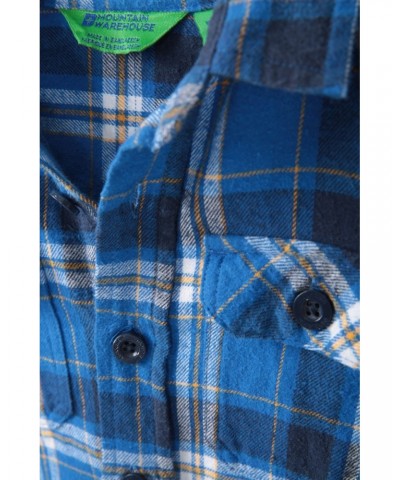 Flannel Kids Check Shirt Cobalt $11.59 Tops