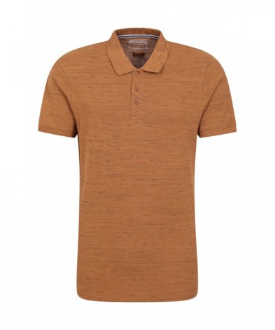 Dawnay Pique Slub Textured Mens Polo Shirt Mustard $14.49 Tops