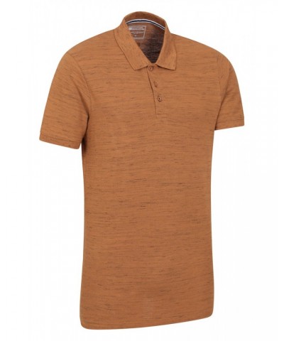 Dawnay Pique Slub Textured Mens Polo Shirt Mustard $14.49 Tops