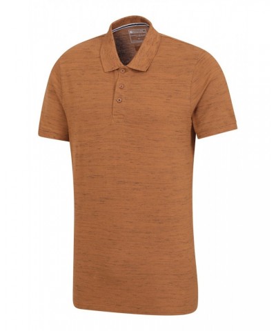 Dawnay Pique Slub Textured Mens Polo Shirt Mustard $14.49 Tops