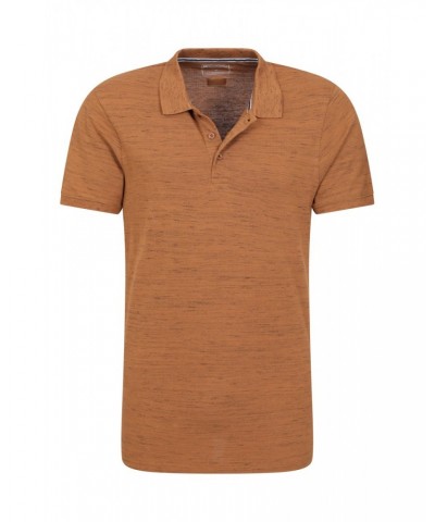 Dawnay Pique Slub Textured Mens Polo Shirt Mustard $14.49 Tops