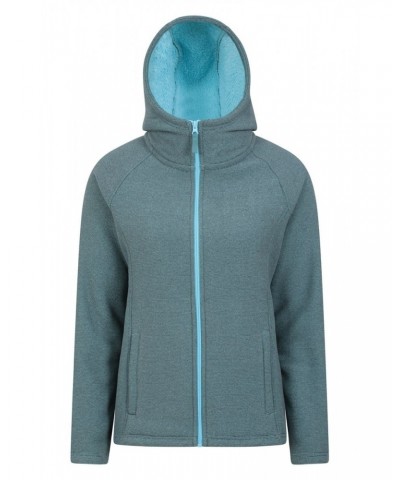 Hebridean Womens Fur Lined Fleece Hoodie Blue $21.65 Fleece