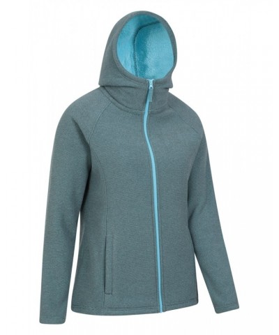 Hebridean Womens Fur Lined Fleece Hoodie Blue $21.65 Fleece