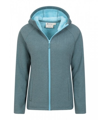 Hebridean Womens Fur Lined Fleece Hoodie Blue $21.65 Fleece