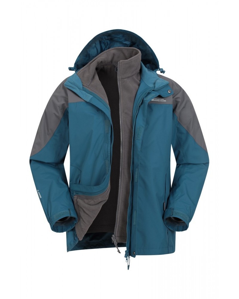 Storm III Mens 3 in 1 Waterproof Jacket Petrol $41.80 Jackets