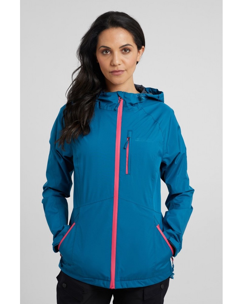 2.5 Layer Lightweight Womens Waterproof Jacket Teal $33.60 Jackets