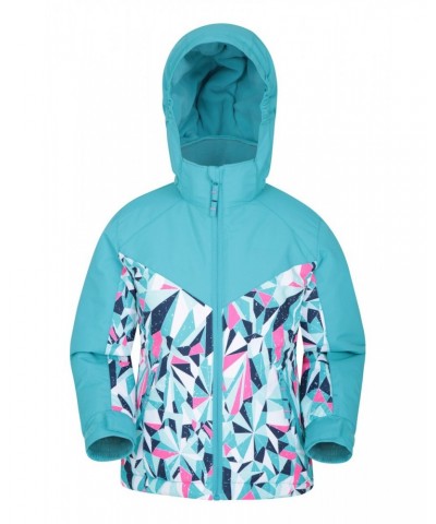 Snow Storm Kids Printed Ski Jacket Teal $22.78 Jackets