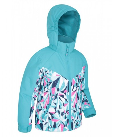 Snow Storm Kids Printed Ski Jacket Teal $22.78 Jackets