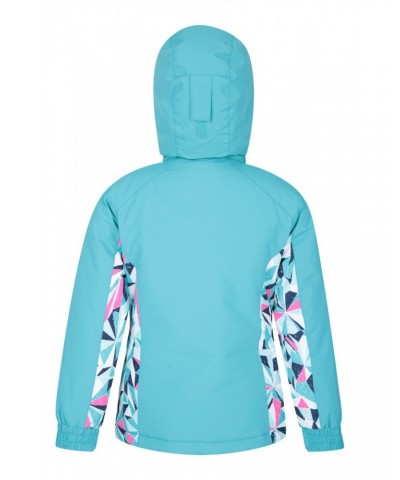 Snow Storm Kids Printed Ski Jacket Teal $22.78 Jackets