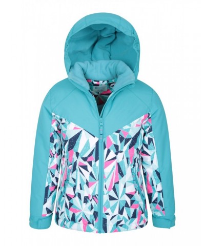 Snow Storm Kids Printed Ski Jacket Teal $22.78 Jackets