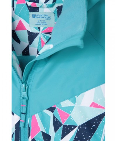 Snow Storm Kids Printed Ski Jacket Teal $22.78 Jackets