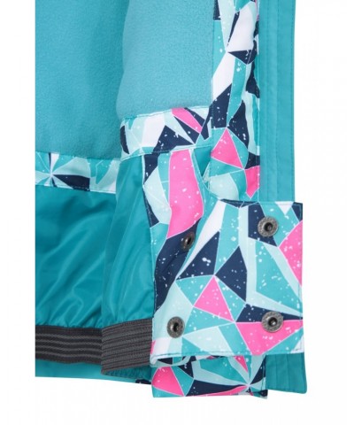 Snow Storm Kids Printed Ski Jacket Teal $22.78 Jackets