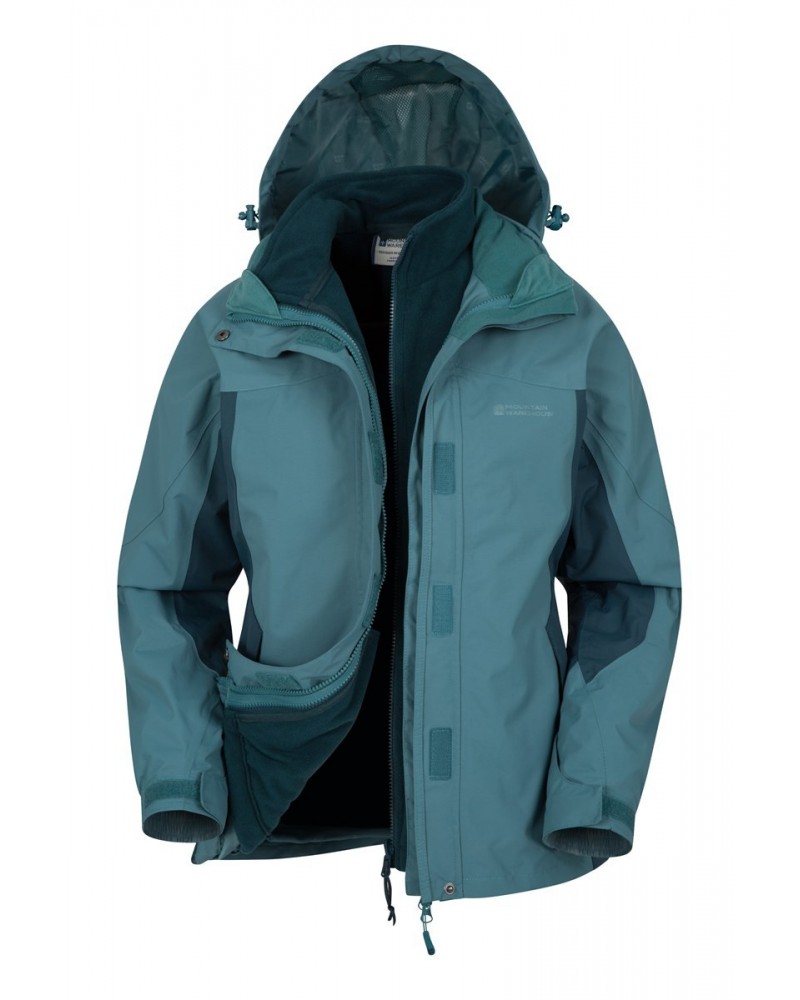 Storm Womens Waterproof 3 in 1 Jacket Teal $59.39 Jackets