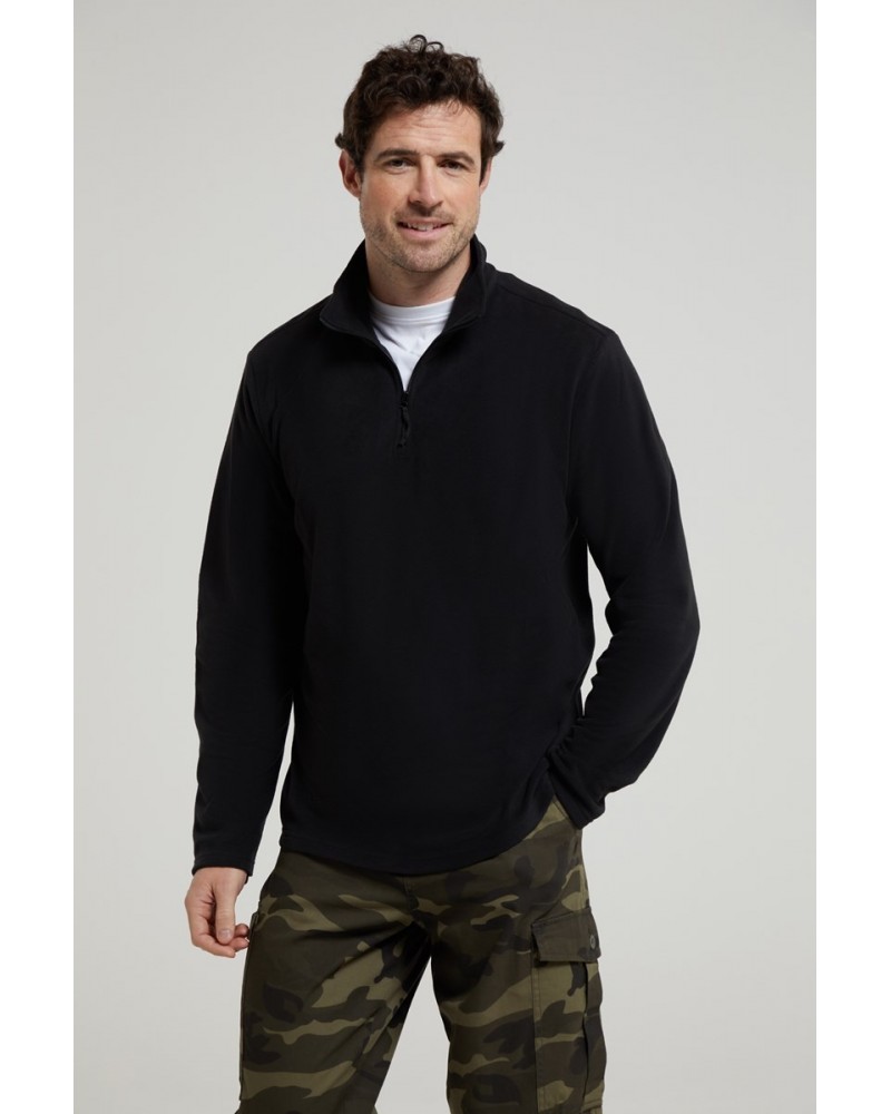 Camber II Mens Half-Zip Fleece Black $13.76 Fleece