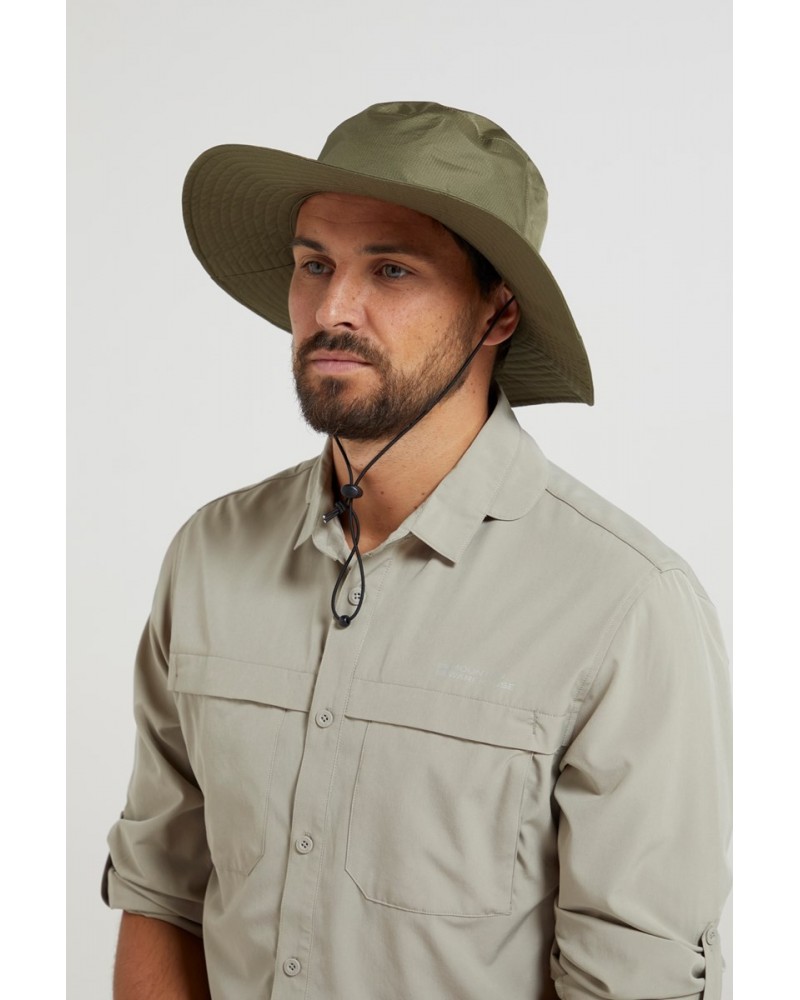 Australian Wide Brimmed Waterproof Hat Khaki $13.20 Accessories