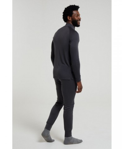 Talus Mens Long Sleeved Zip Neck Top Charcoal $13.79 Thermals