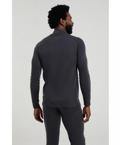 Talus Mens Long Sleeved Zip Neck Top Charcoal $13.79 Thermals