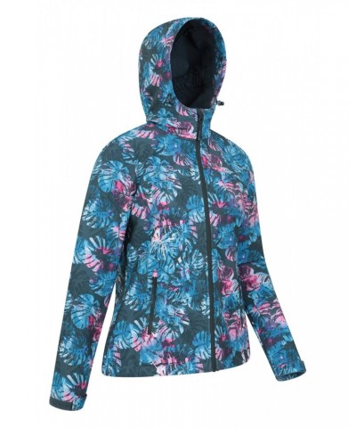 Exodus Womens Printed Water Resistant Softshell Blue $36.39 Jackets