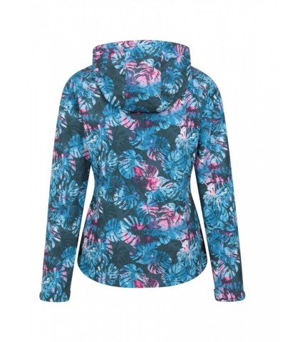 Exodus Womens Printed Water Resistant Softshell Blue $36.39 Jackets