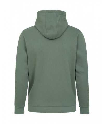 Mountain Grid Mens Hoodie Dark Green $18.80 Tops