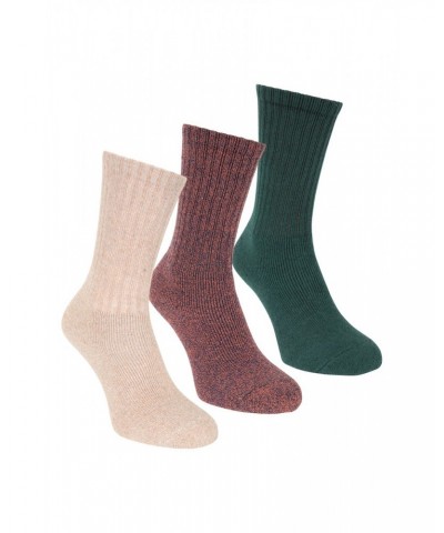 Outdoor Mens Mid-Calf Hiking Socks 3-pack Dark Green $10.39 Accessories