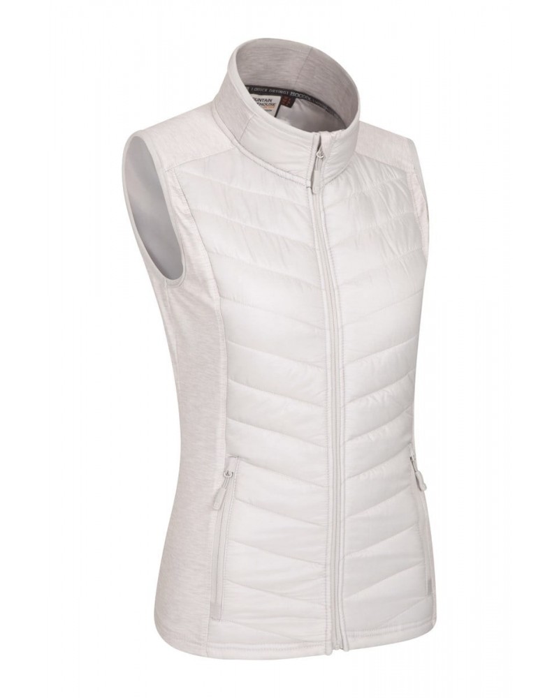 Action Padded Womens Insulated Vest Light Grey $30.20 Jackets