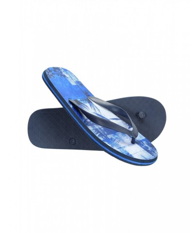 Beach Walk Mens Flip Flops Blue $7.79 Footwear