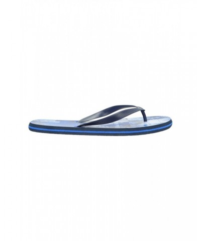 Beach Walk Mens Flip Flops Blue $7.79 Footwear