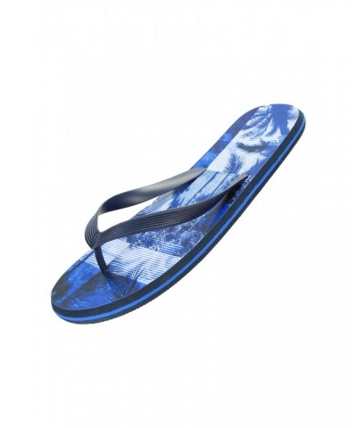 Beach Walk Mens Flip Flops Blue $7.79 Footwear