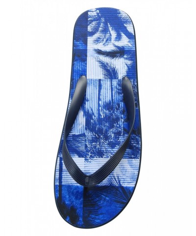 Beach Walk Mens Flip Flops Blue $7.79 Footwear