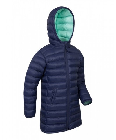 Florence Kids Longline Insulated Jacket Navy $34.44 Jackets